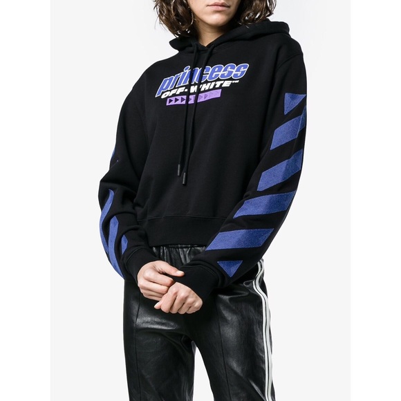 Off White C/O Virgil Abloh Princess Cotton Hoodie - Picture 2 of 8